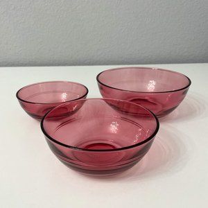 Social Studies Mauve Glass Nesting Bowls
